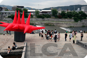 Jimmy Kuehnle exhibits a solo exhibition at the Laredo Center for the Arts featuring inflatable suits and sculptures.
