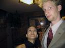 Mimi and Jimmy at the entrance to the 2007 Fulbright reception