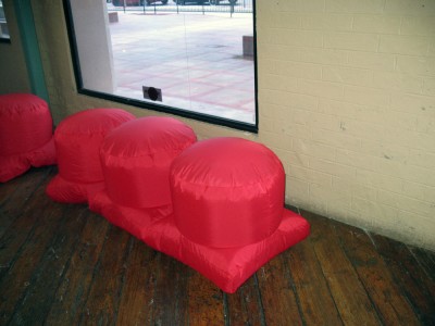Three Red Softies at the Laredo Center for the Arts